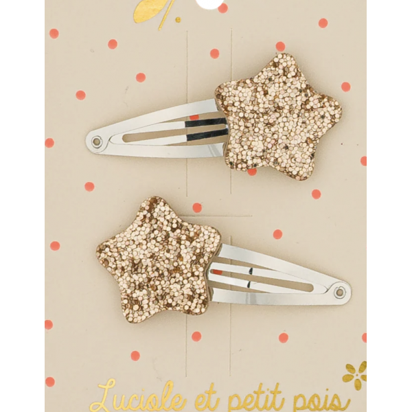 Barrettes cheveux - Paillettes Bubble Star