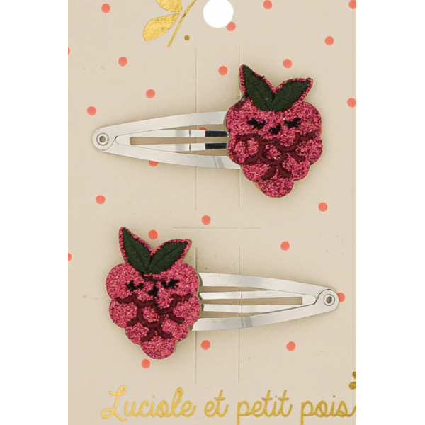 Barrettes cheveux - Framboise - Berry