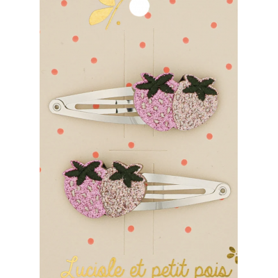 Barrettes cheveux - Fraises...