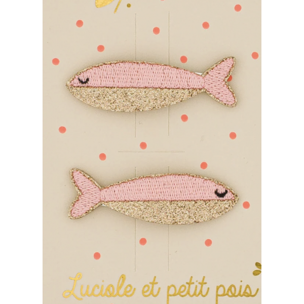 Barrettes paire - Poisson Rose - Fishy