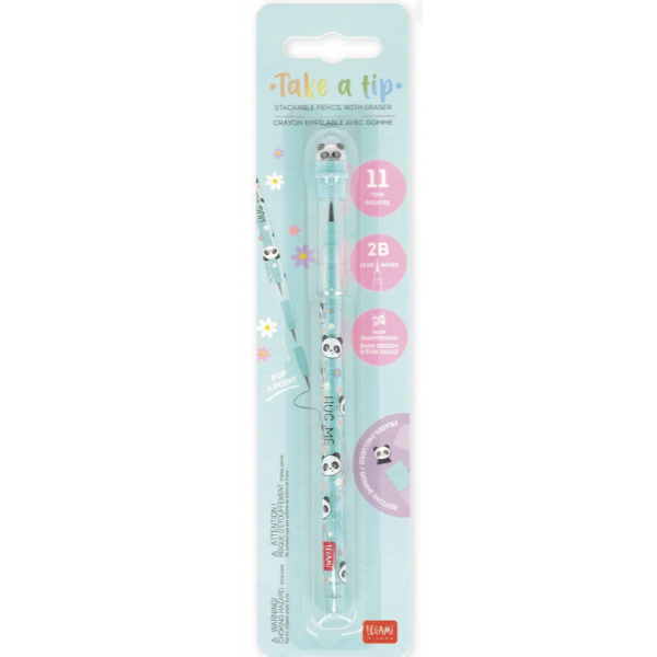 Crayon empilables avec gomme - Panda
