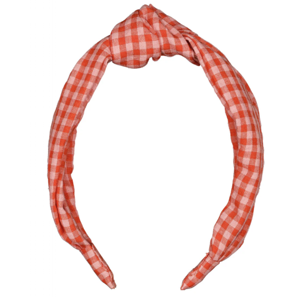 Serre Tête large - vichy Fraise