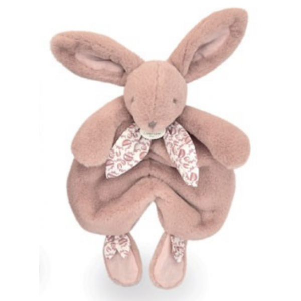 Doudou Lapin Plat - Rose