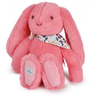 Lapin Fleurette - Corail 25 cm