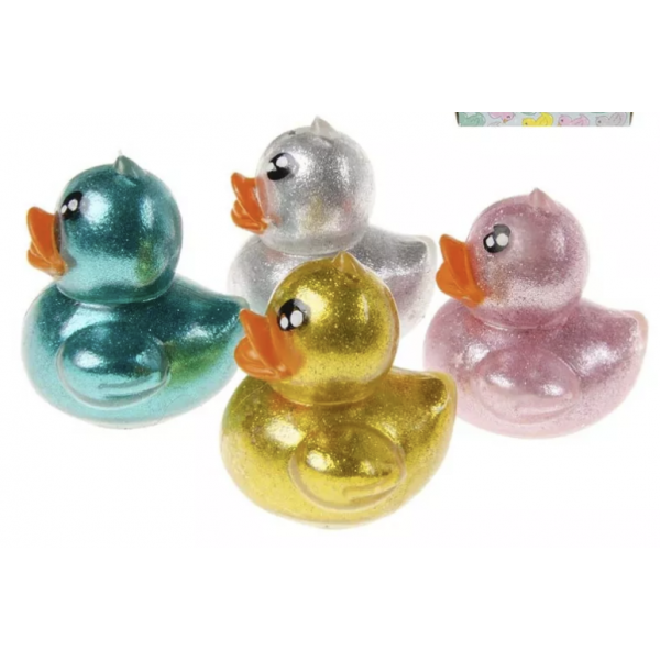 Balle anti stress - Canard à paillettes - Couleur aléatoire