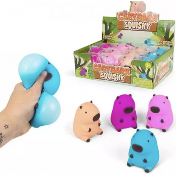Balle anti stress - Squeezy Capybara - Couleur aléatoire