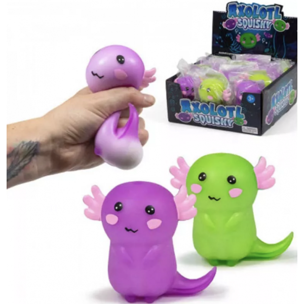 Balle anti stress - Axolotl - Couleur aléatoire