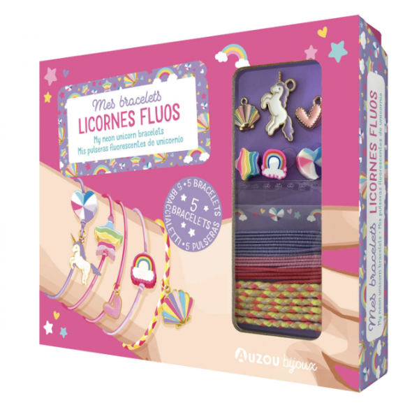 Mes bracelets licornes fluos