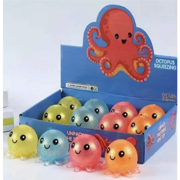 Balle anti stress - Poulpe - Couleur aléatoire