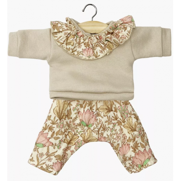 Babies - Ensemble Marion à collerette et bloomer Indienne rosée