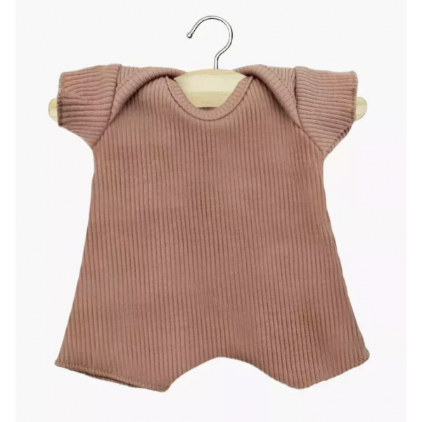 Babies - Body shorty en maille rose argile