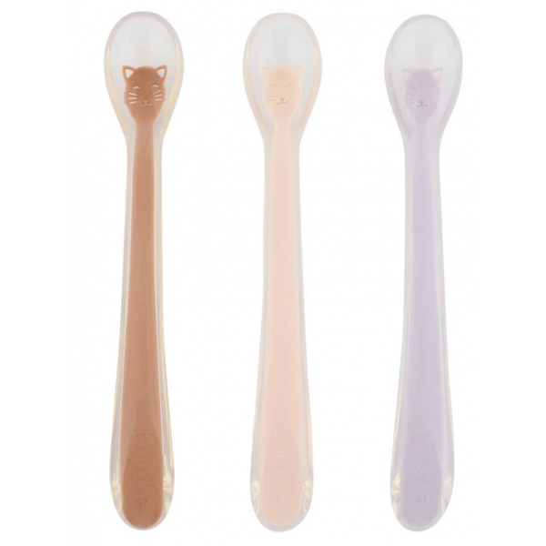 Lot de 3 cuillères d'alimentation - Mrs Cat