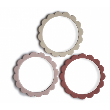 Lot de 3 bracelets en silicone - Rose