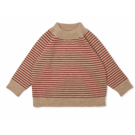 Pull rayures rouge -