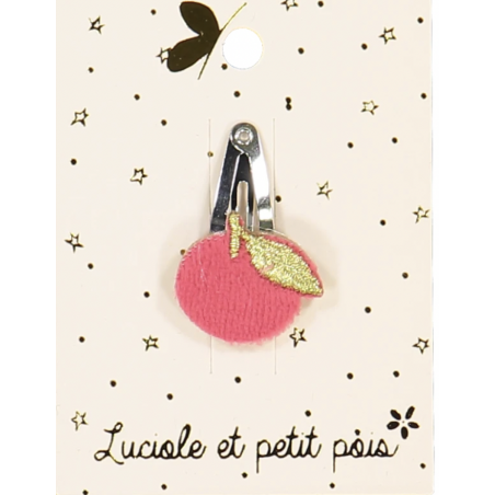 Barrette mini - pomme rouge