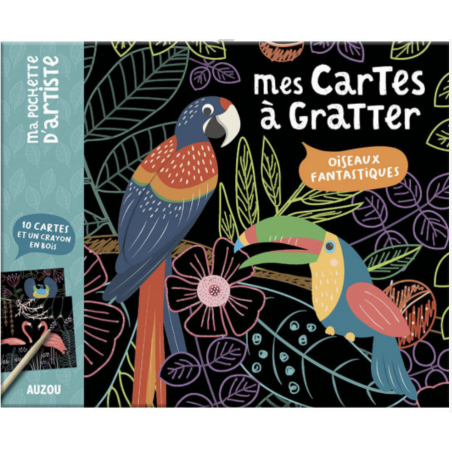 Mes cartes à gratter - oiseaux fantastiques