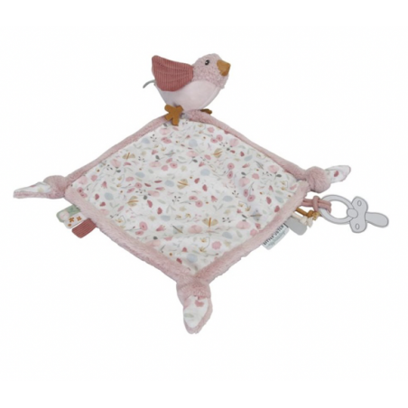 Doudou oiseau attache tétine - Flowers & Butterfies