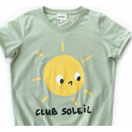 Tee- shirt "Club Soleil" - Vert amande