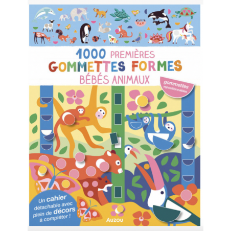 1000 Premières Gommettes Formes - Bébés Animaux